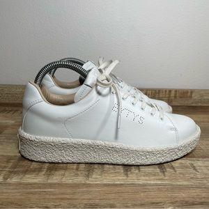 Eytys Ace Leather Sneakers Crepe Soles Handmade White Women's 8.5 EU 39 EUC
